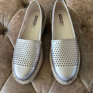 Pikolinos Naturally Good Silver Espadrille Loafer Cadamunt